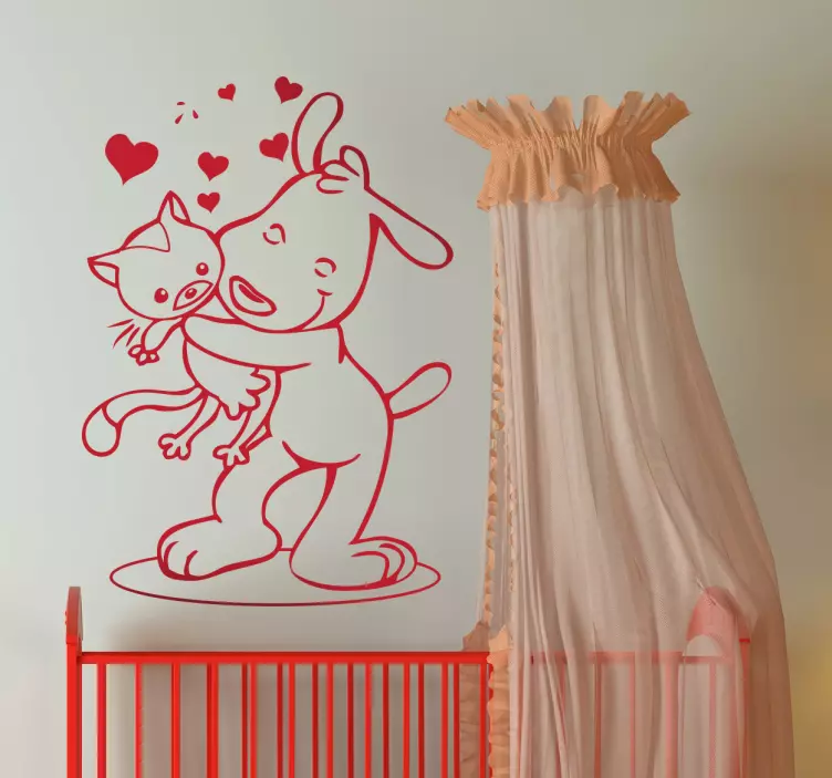 Kids Cuddly Friends Wall Sticker - TenStickers