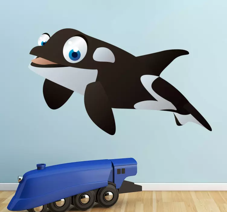 Kids Killer Whale Wall Sticker - TenStickers
