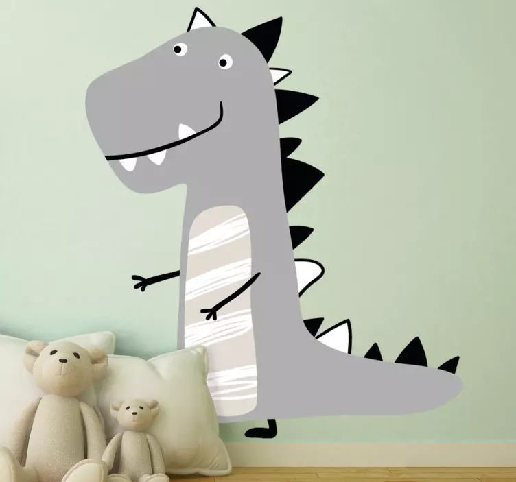Kid's sticker charming moving dinosaur - TenStickers