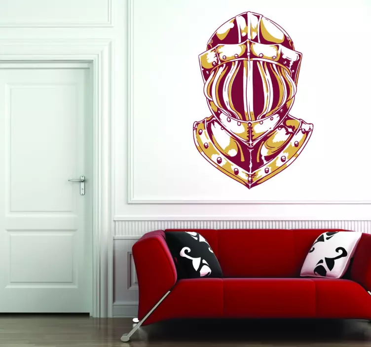 Knight's Helmet Wall Sticker - TenStickers