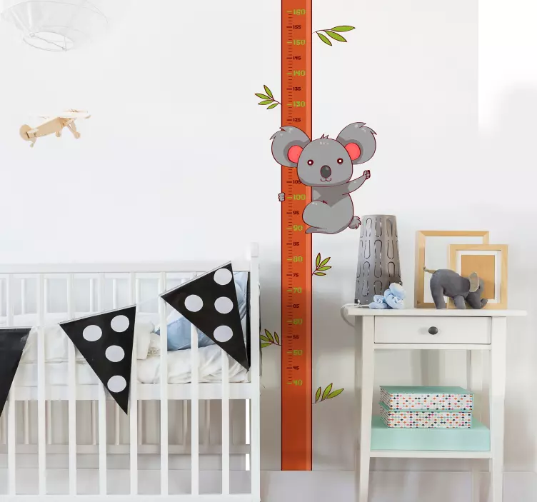 Koala Height Chart Wall Sticker - TenStickers