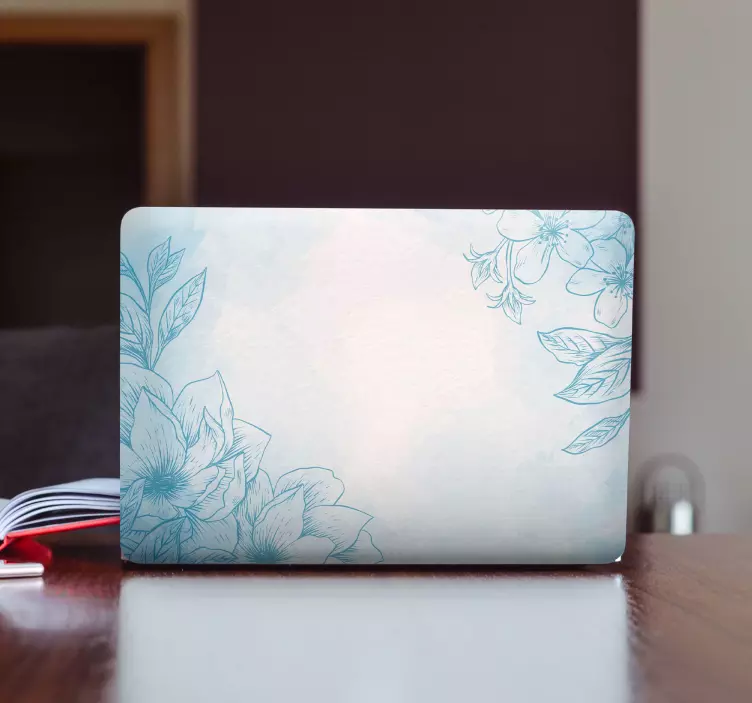 Laptop skin botanical emblem design - TenStickers