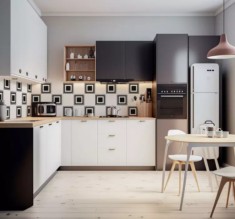 Les carrés pour les carreaux.Squares for tiles. square sticker - TenStickers