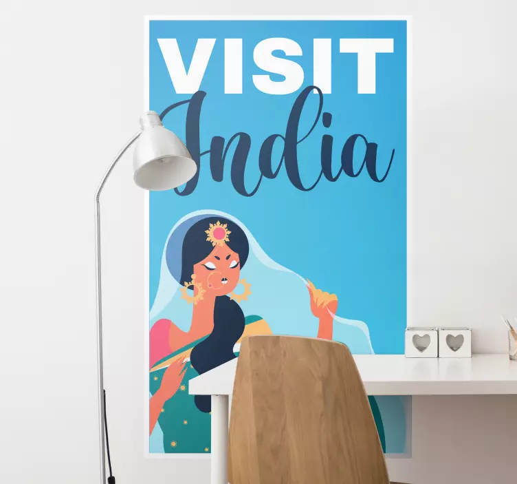 Lets go to India country sticker - TenStickers