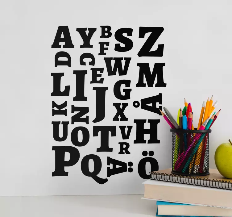 Letter Set text wall sticker - TenStickers