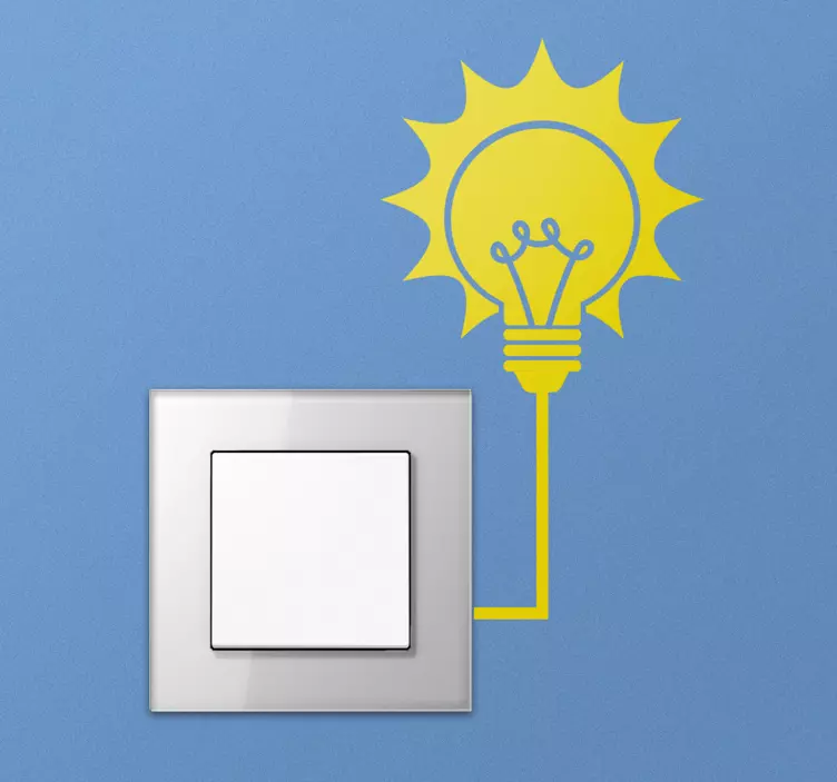 Lightbulbs switch object sticker - TenStickers