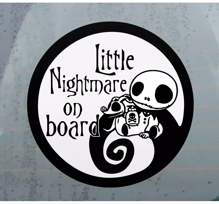 Little nightmare on board baby on board car sticker - TenStickers