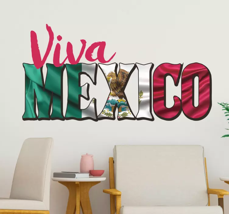 Long live Mexico flag sticker - TenStickers