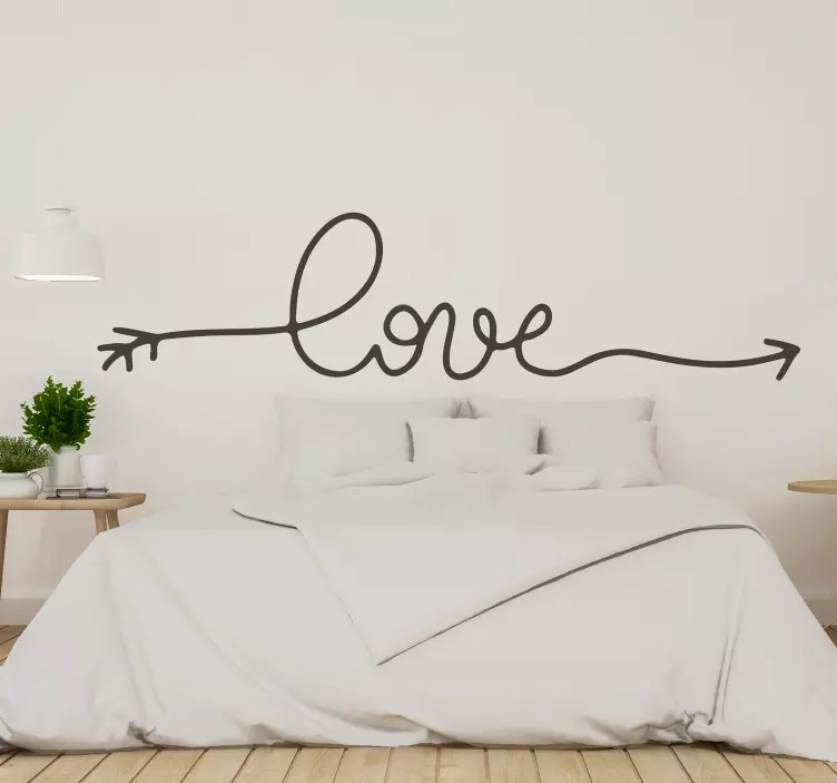 Love text line sticker for you - TenStickers