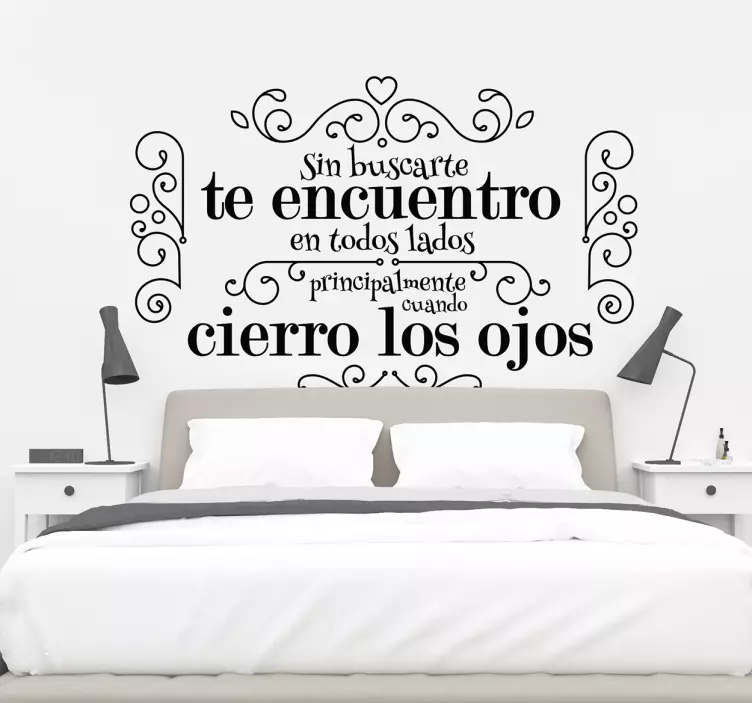 Love phrase for bedroom love decal - TenStickers