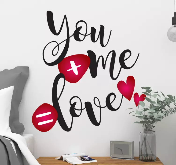 Love typographic messages love sticker - TenStickers