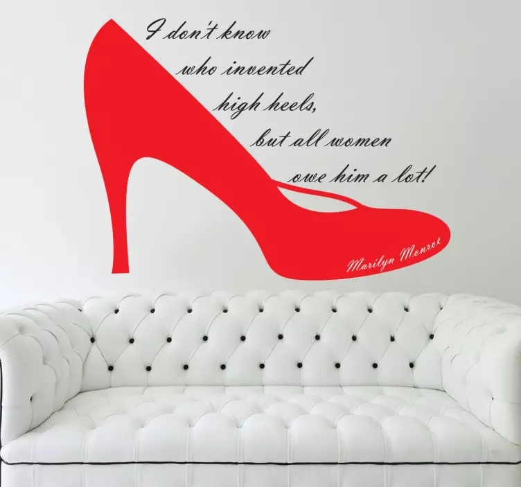 Marilyn Monroe High Heels Wall Sticker - TenStickers