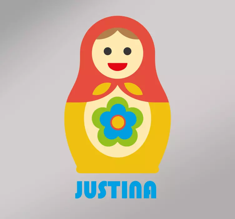 Matryoshka with name toy sticker - TenStickers