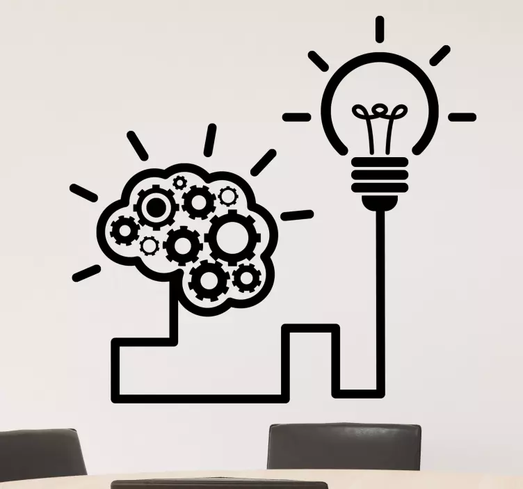 Mind map concept office wall sticker - TenStickers