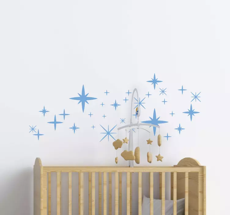Minimalist stars space wall sticker - TenStickers