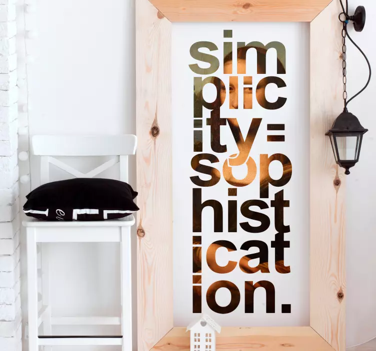 Mona Lisa minimalist painting wall art sticker - TenStickers