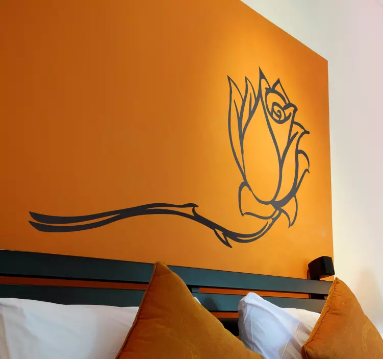 Mono-Colour Rose Sticker - TenStickers