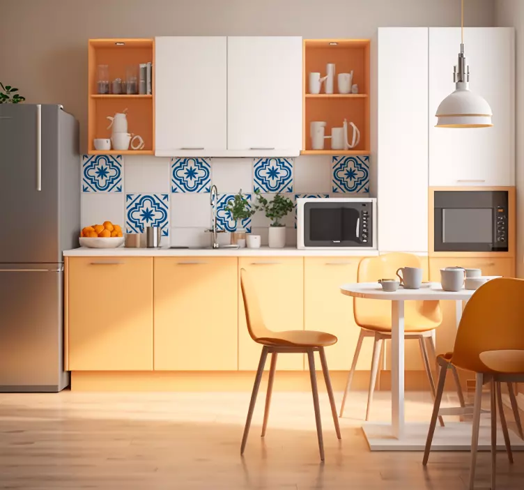 Monocolor Hydraulic: Single-Color Hydraulics tile sticker - TenStickers