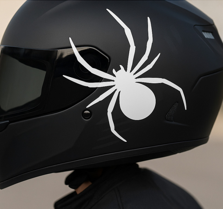 Monocolor spider design motorcycle sticker - TenStickers
