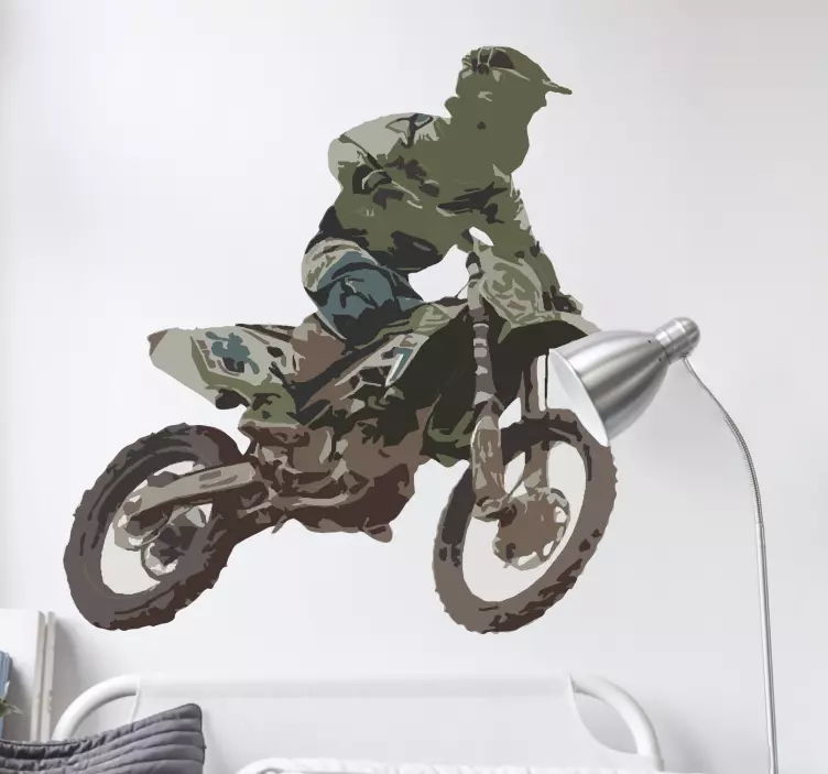 Motocross Racer Wall Sticker - TenStickers
