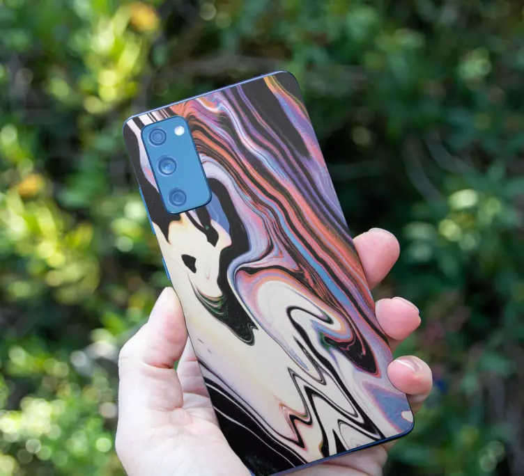 Multicolor marble Samsung sticker - TenStickers