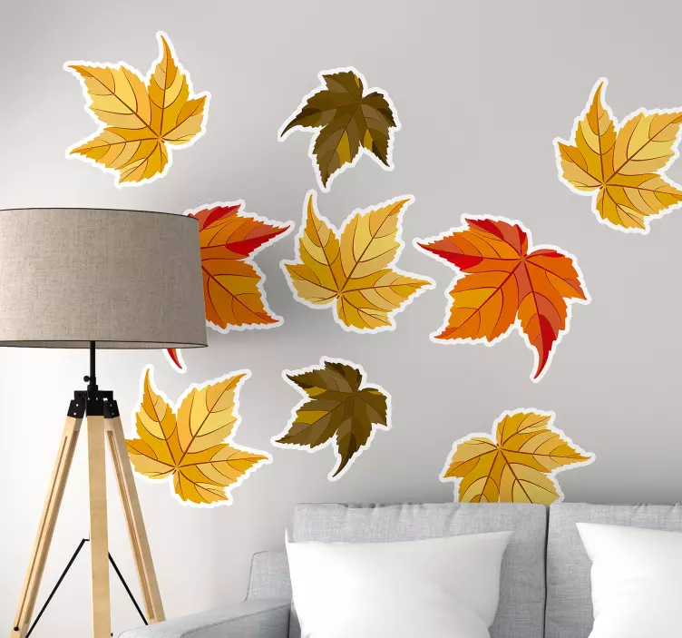 Nature leaves autumn nature wall sticker - TenStickers