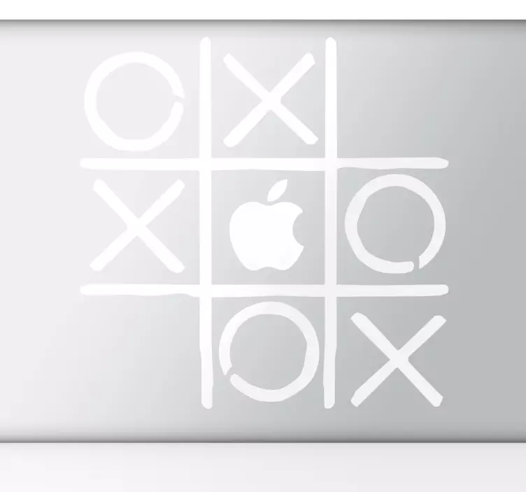 Noughts & Crosses MacBook Sticker - TenStickers