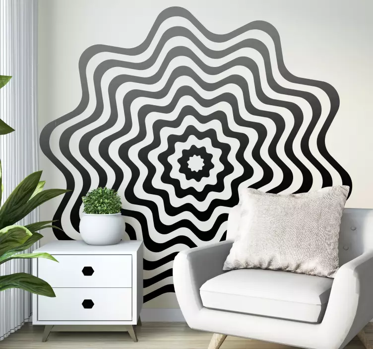 Optical art wall vinyl sticker - TenStickers