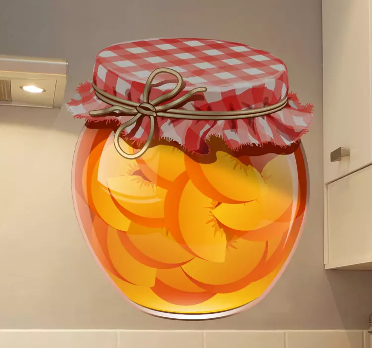 Peach Jar Wall Sticker - TenStickers