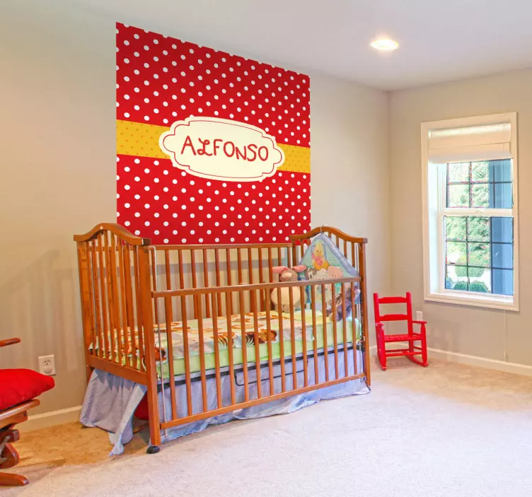 Personalised Spotty Sticker - TenStickers