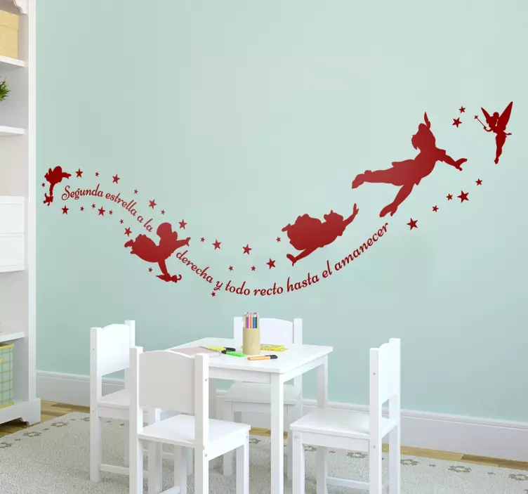 Peter Pan sunrise fairy tale sticker - TenStickers