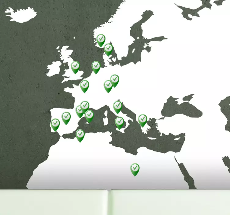 Placed Visited Wall Sticker - TenStickers