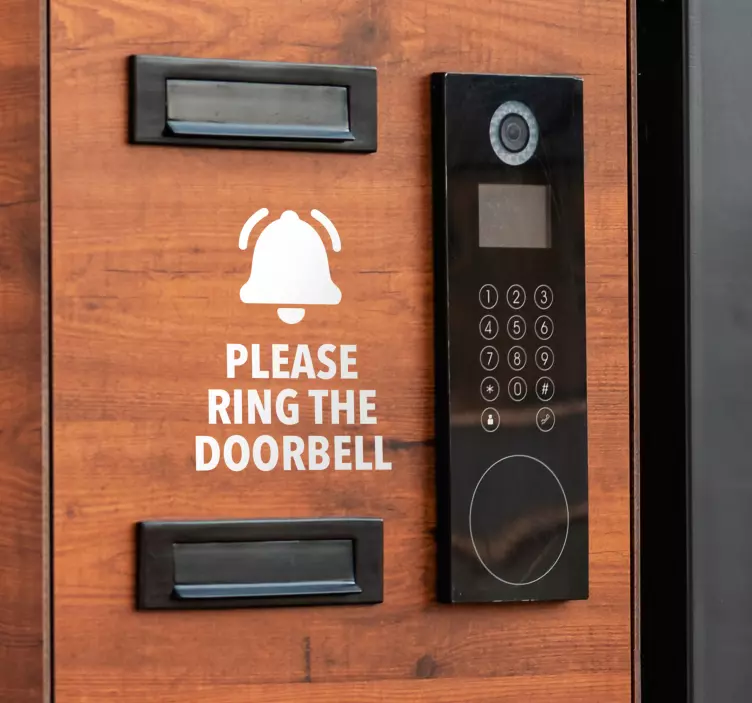 Please press the doorbell. vinyl sign - TenStickers