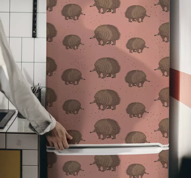 Porcupine and dots  appliance stickers - TenStickers