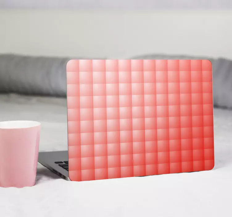 portable living coral pattern laptop decal - TenStickers