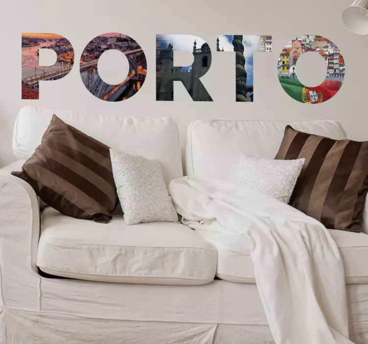 Porto city wall vinyl sticker - TenStickers