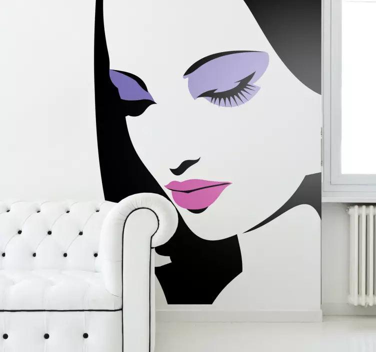 Portrait with Make Up Sticker - TenStickers