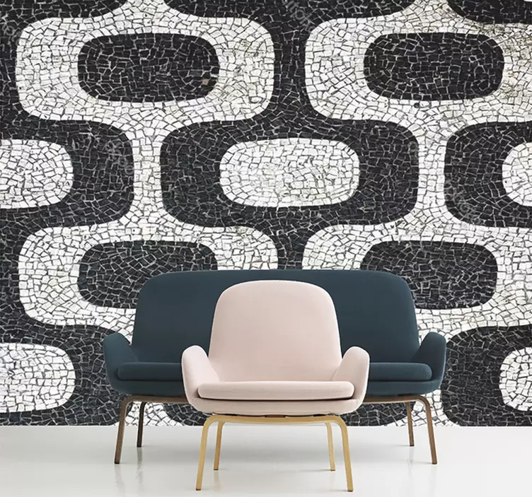 Portuguese stone sidewalk texture wall sticker - TenStickers