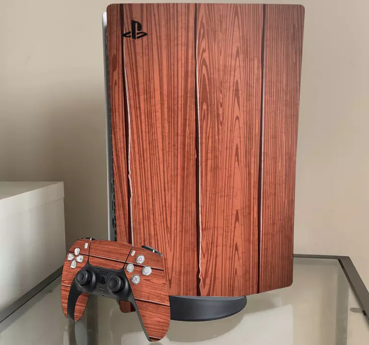 PS5 cherry wood  PS5 stickers - TenStickers