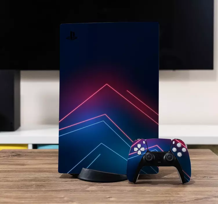 Ps5 skin neon geometric design - TenStickers