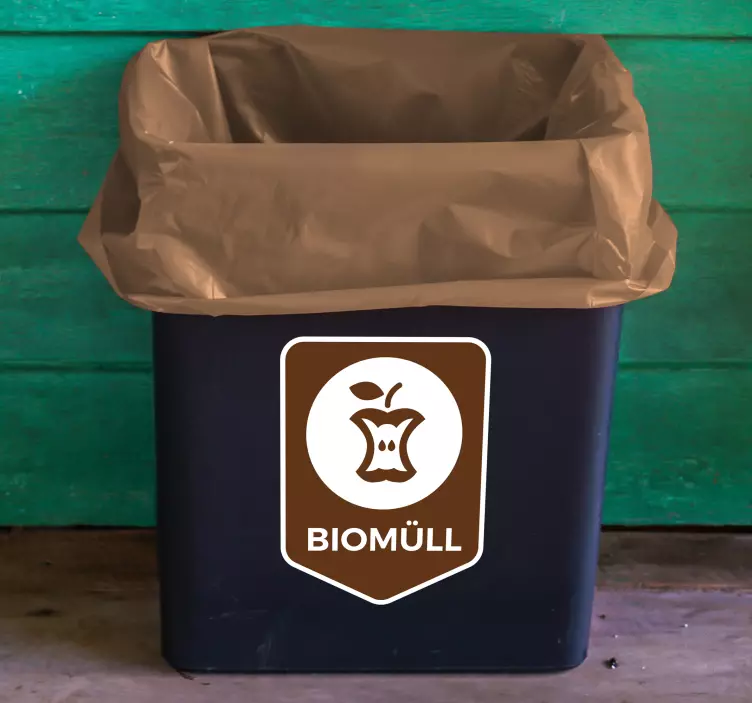 Recycle Organic Waste DE Icon Sticker - TenStickers