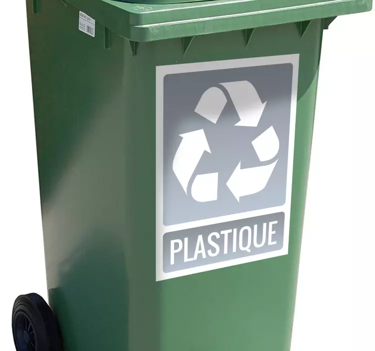 Recycle Plastic Grey Vinyl Sign - TenStickers