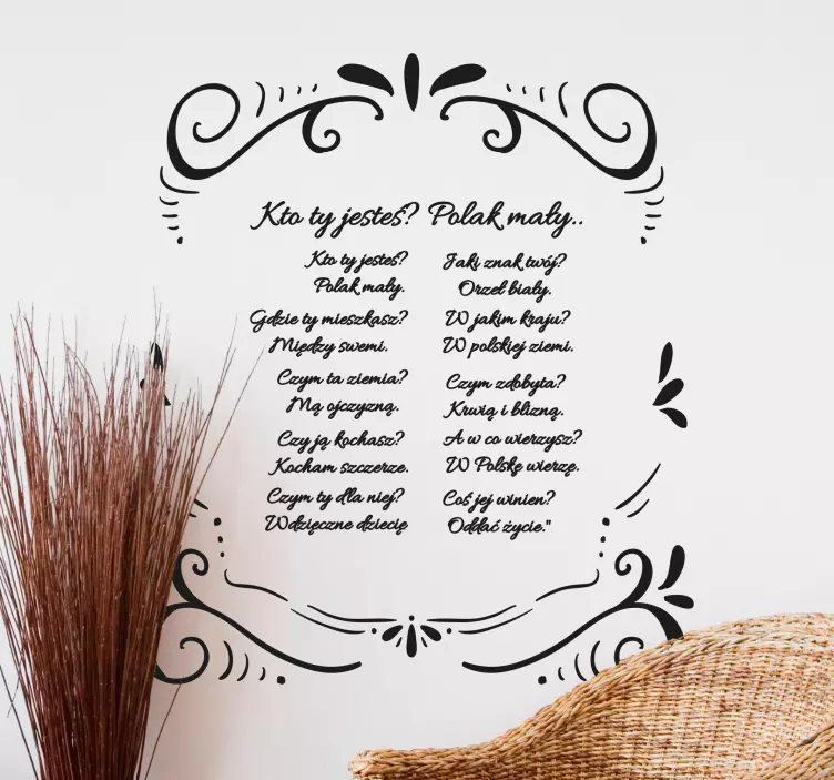 Rhyme who are you PL popular saying decal - TenStickers