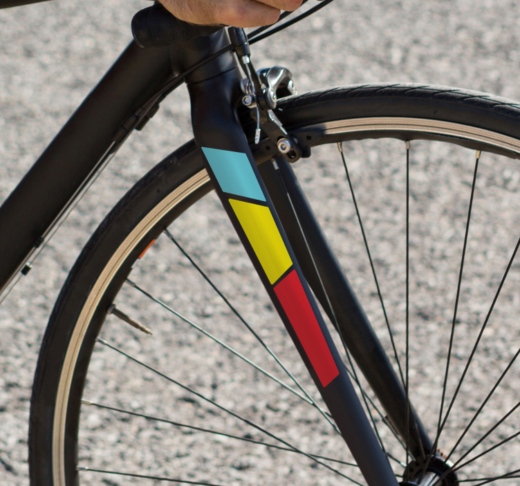 Road bike front suspension bike sticker - TenStickers