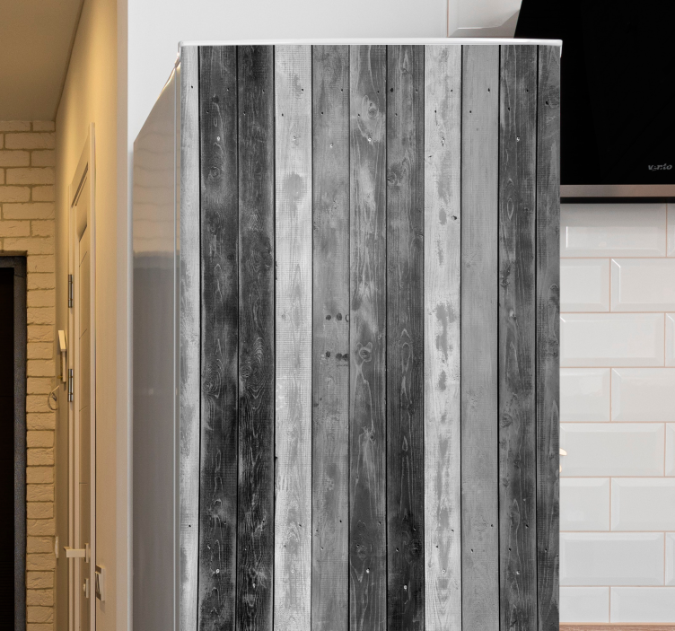 Rustic Timber Panels fridge sticker - TenStickers
