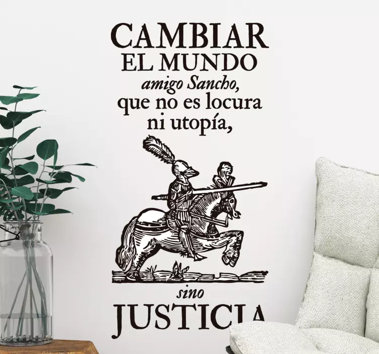 Sancho panza saying literature wall sticker - TenStickers