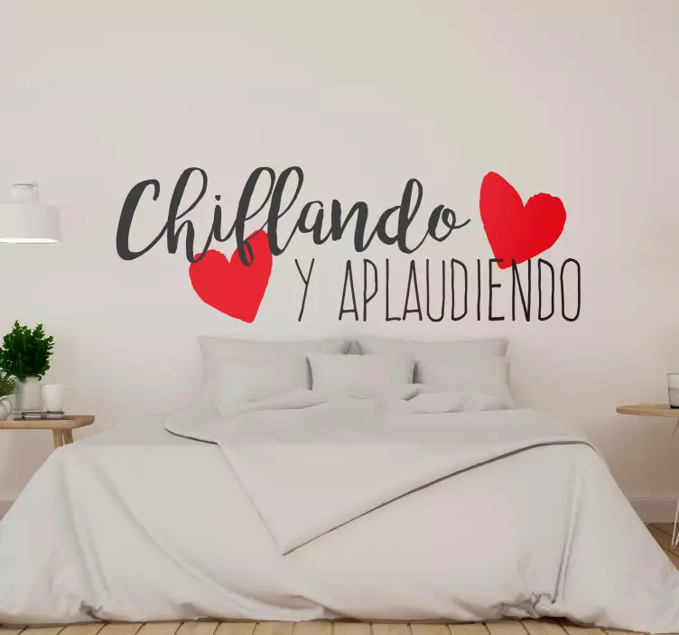 Screaming and clapping popular saying decal - TenStickers