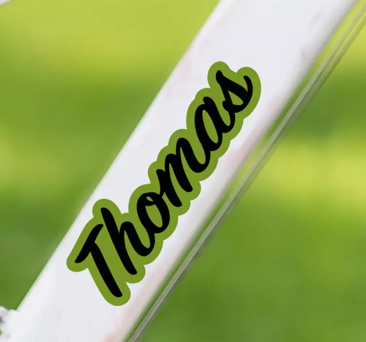 Script custom name bike sticker - TenStickers