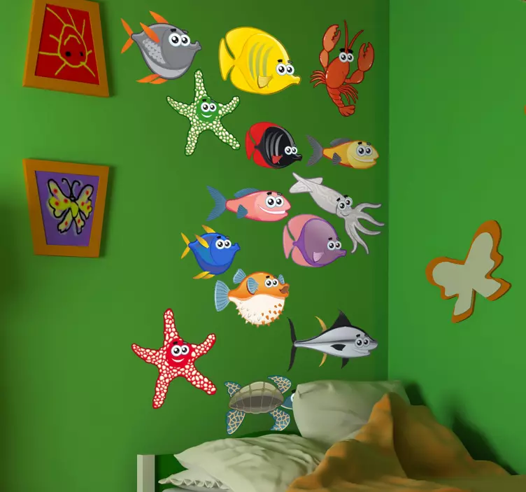 Sea Creatures Kids Stickers - TenStickers