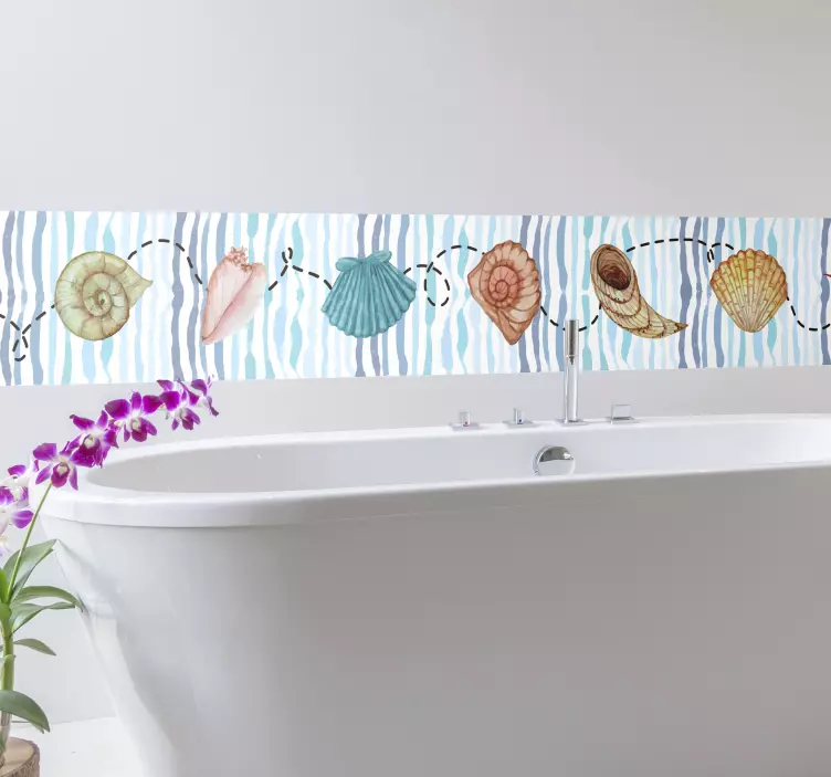 Seashells wall border sticker - TenStickers